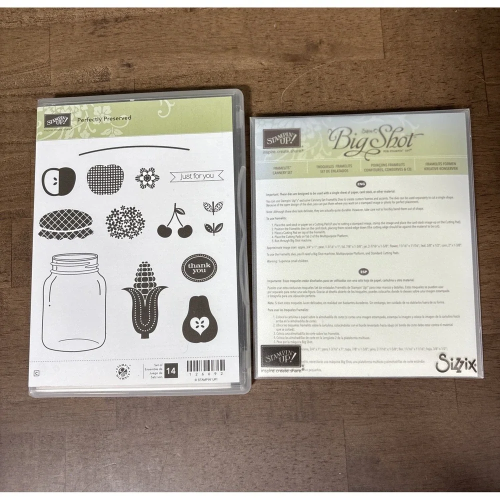 Stampin' Up! Perfectly Preserved Stamps & Cannery Set Framelits Dies
